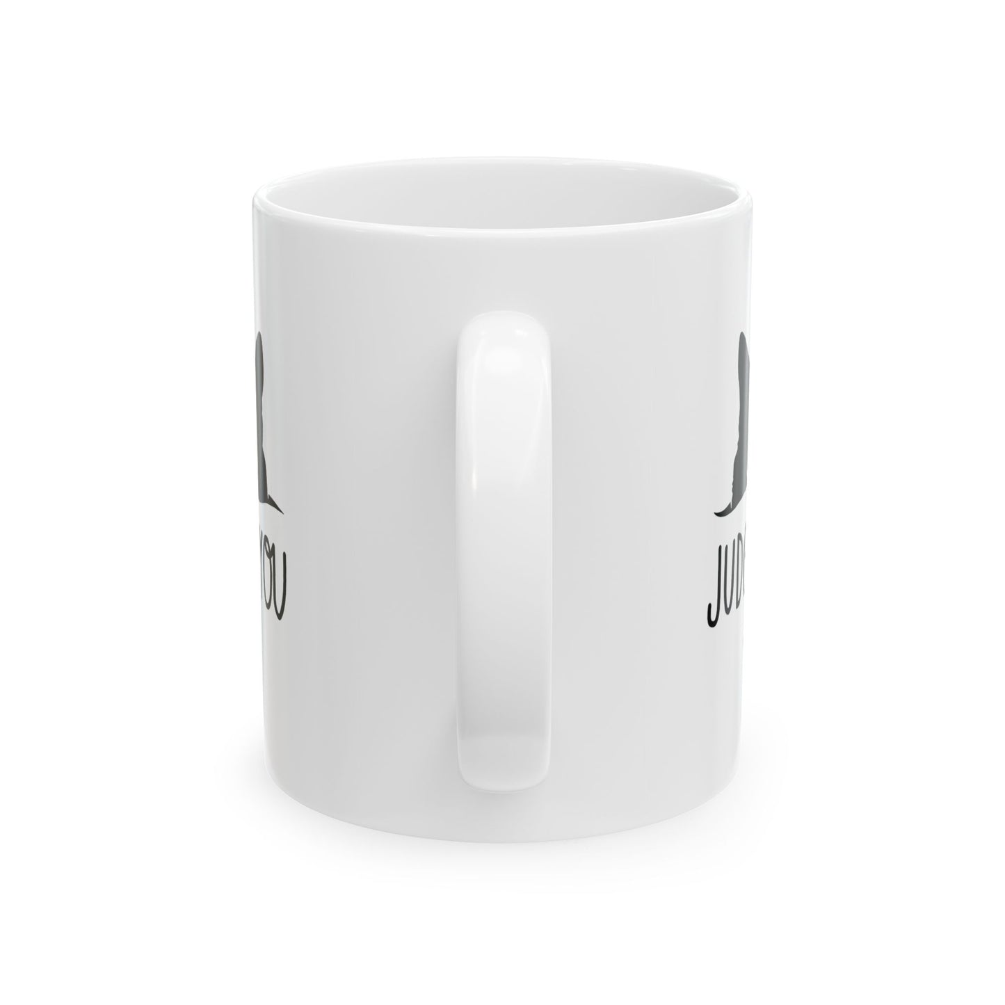 I’m Judging You' Black Cat Ceramic Mug