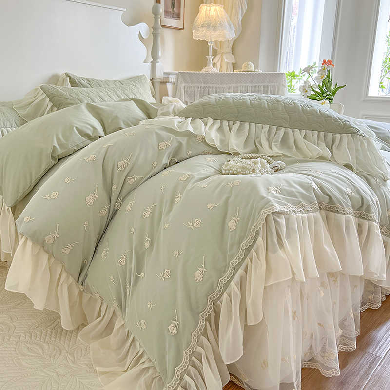 Cotton Bed Skirt Duvet Cover