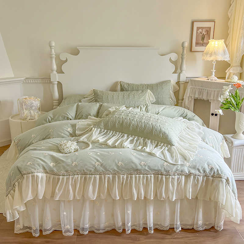 Cotton Bed Skirt Duvet Cover