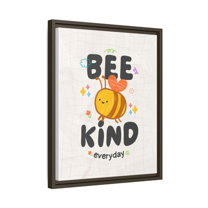 Bee Kind Framed Canvas Print Inspirational Kids Wall Art