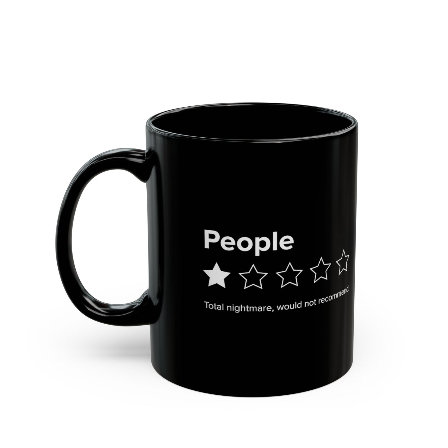 People 1-Star Funny Black Coffee Mug