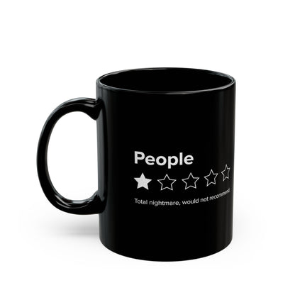 People 1-Star Funny Black Coffee Mug