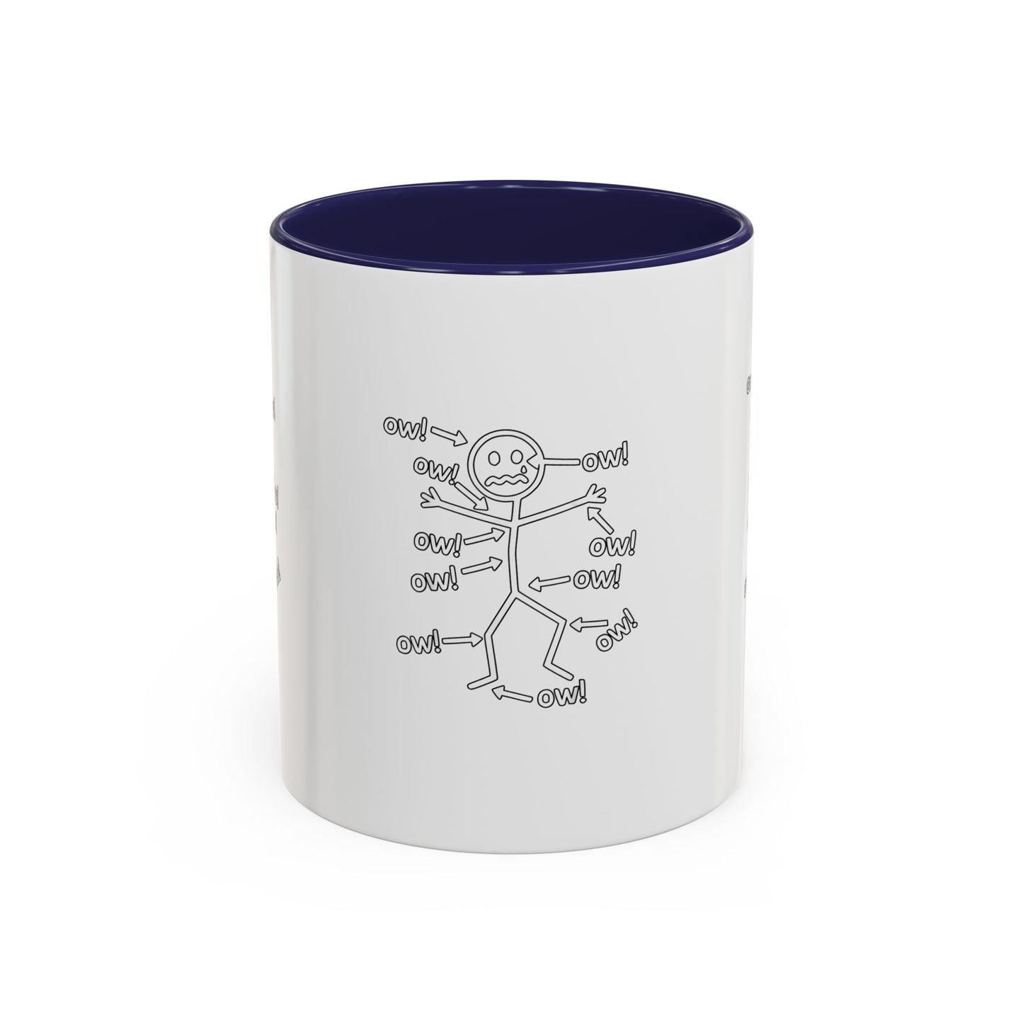 Funny 'Ow!' Stick Figure Coffee Mug