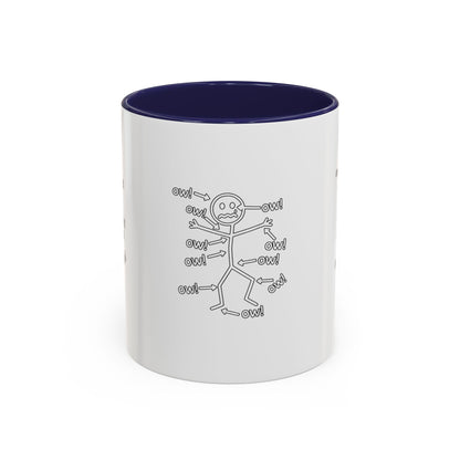 Funny 'Ow!' Stick Figure Coffee Mug