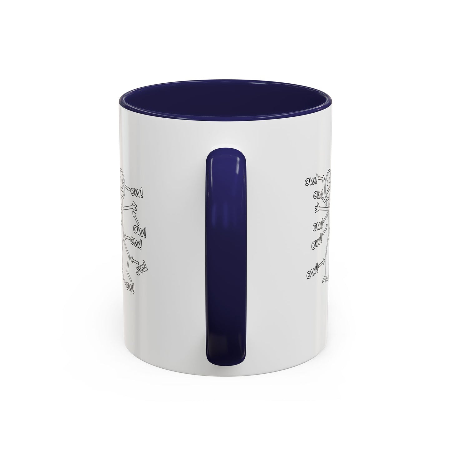 Funny 'Ow!' Stick Figure Coffee Mug