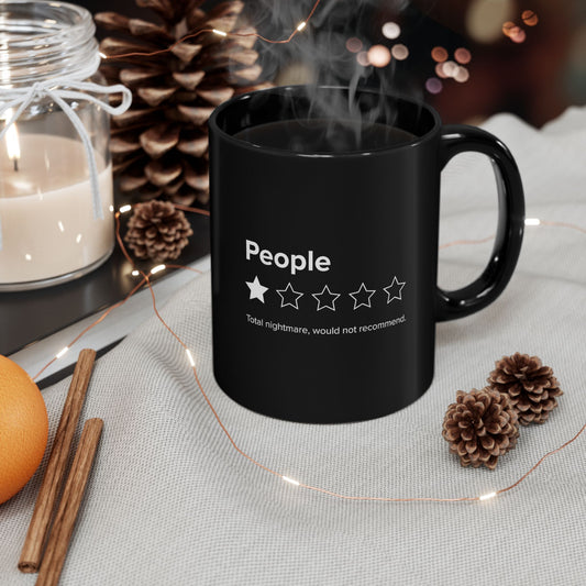 People 1-Star Funny Black Coffee Mug