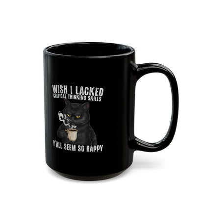 Funny Critical Thinking Skills Cat Coffee Mug