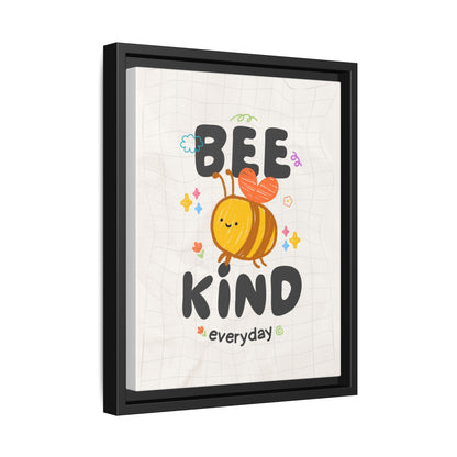 Bee Kind Framed Canvas Print Inspirational Kids Wall Art