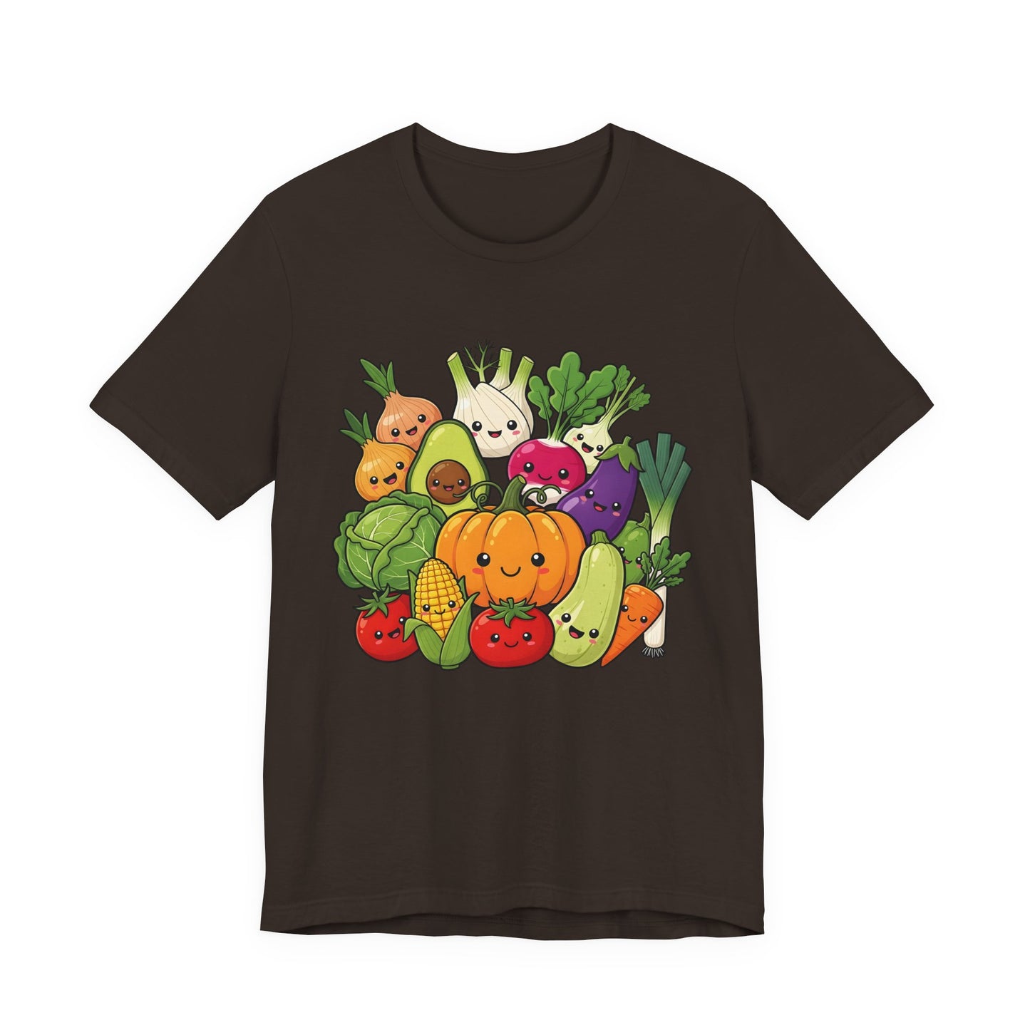 Cute Veggie T-Shirt  Funny Vegan Vegetarian Tee