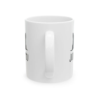 I’m Judging You' Black Cat Ceramic Mug