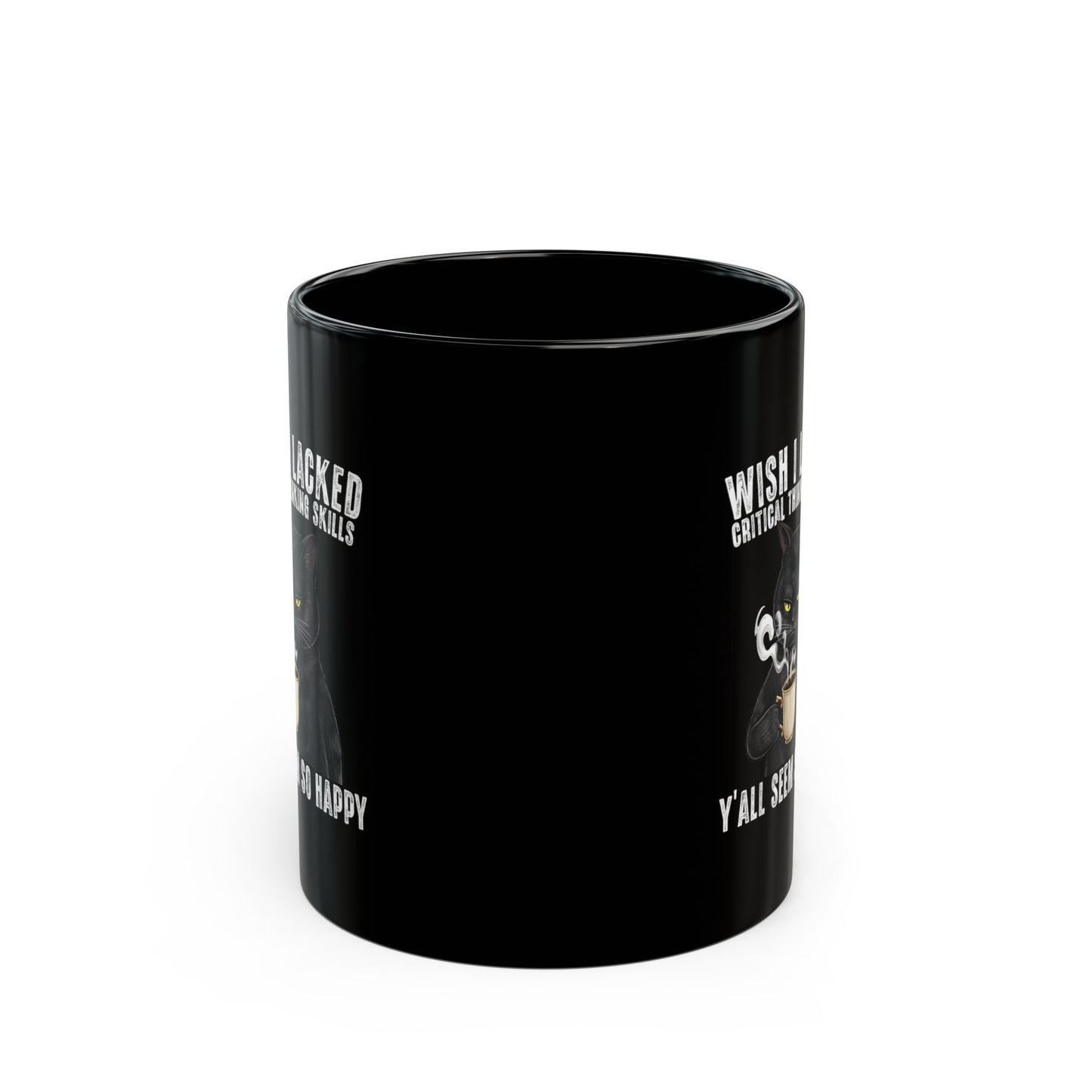 Funny Critical Thinking Skills Cat Coffee Mug
