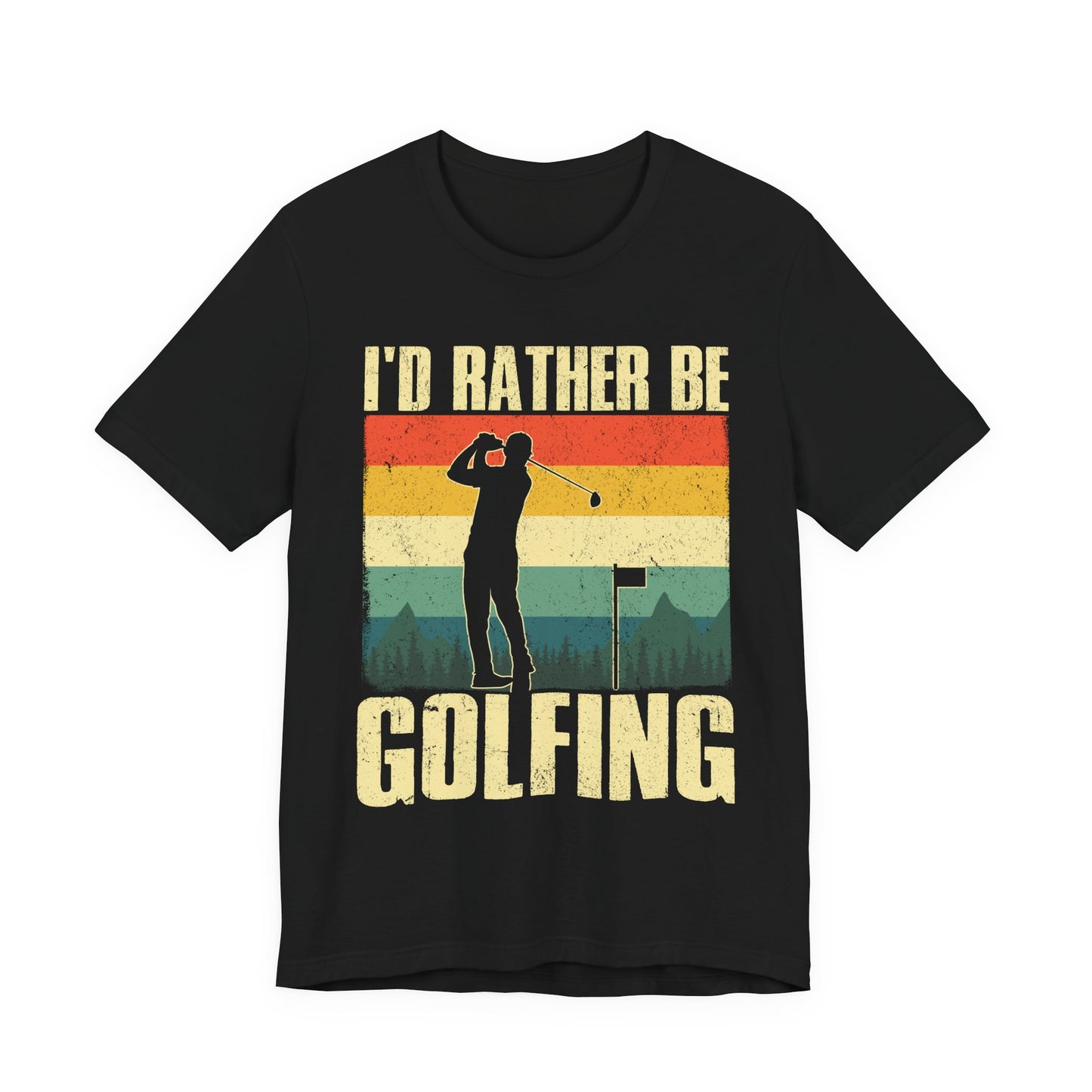 I'd Rather Be Golfing" Vintage Golfing T-Shirt