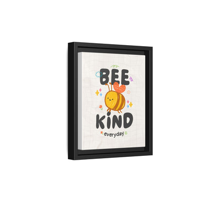 Bee Kind Framed Canvas Print Inspirational Kids Wall Art
