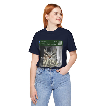 Cat Security Camera Meme T-Shirt