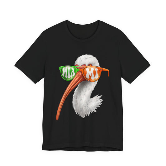 Vintage American White Ibis with Sunglasses for Men Women T-Shirt