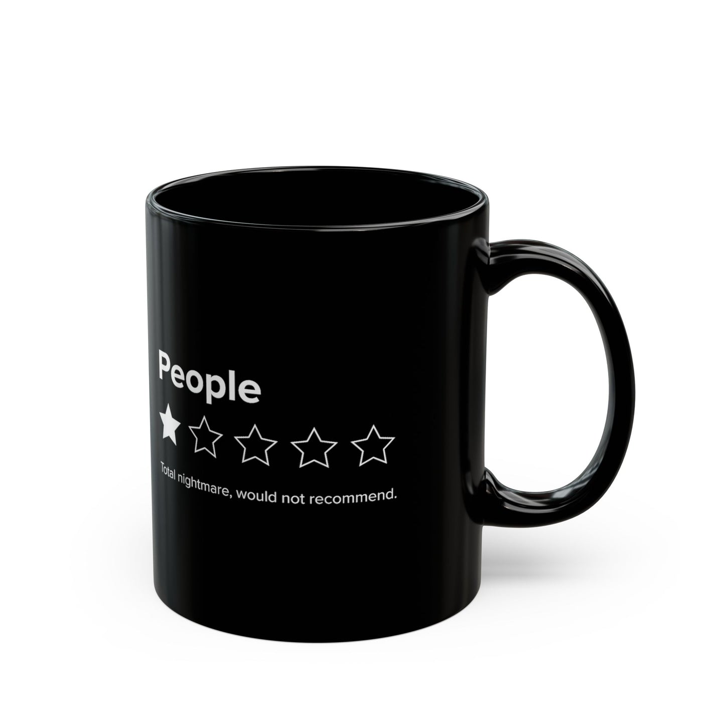People 1-Star Funny Black Coffee Mug