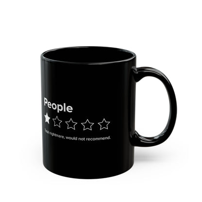 People 1-Star Funny Black Coffee Mug