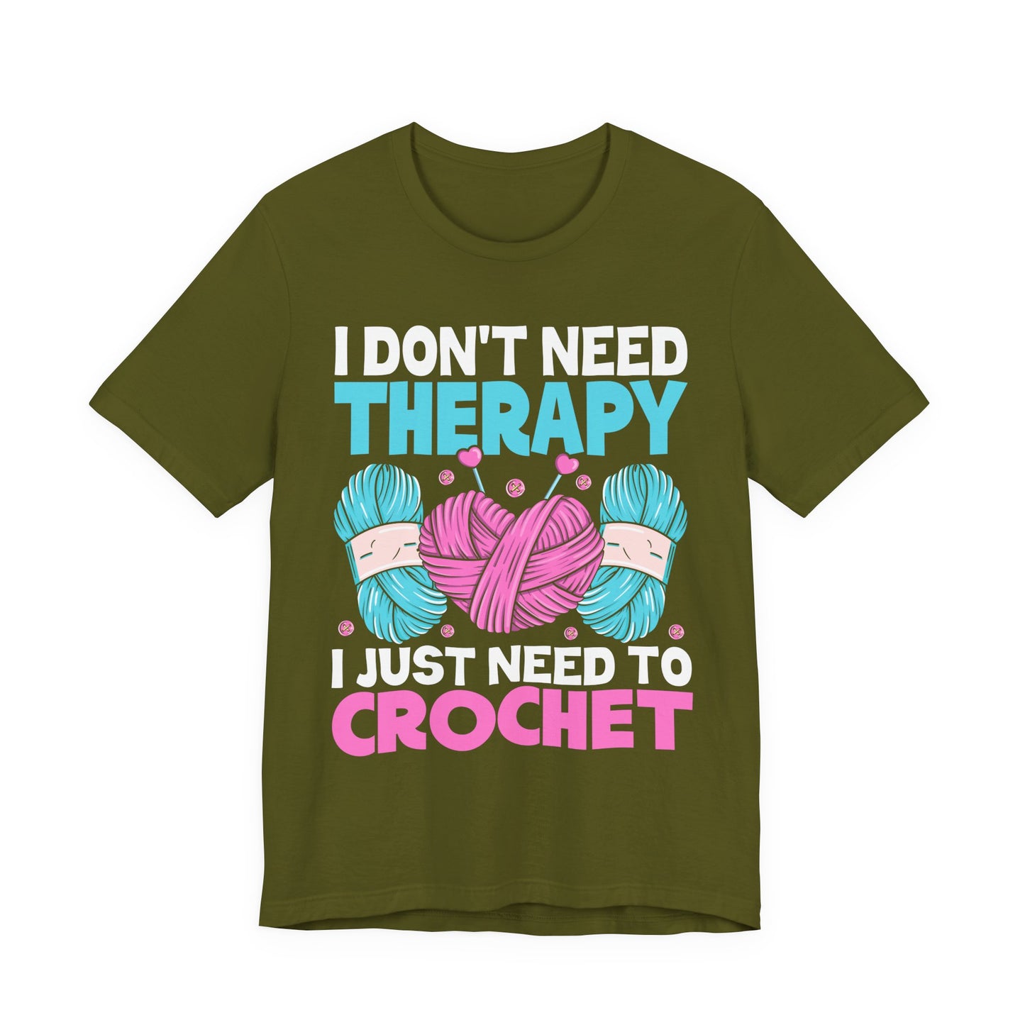 Crochet Therapy Yarn T-Shirt Knitting Lover