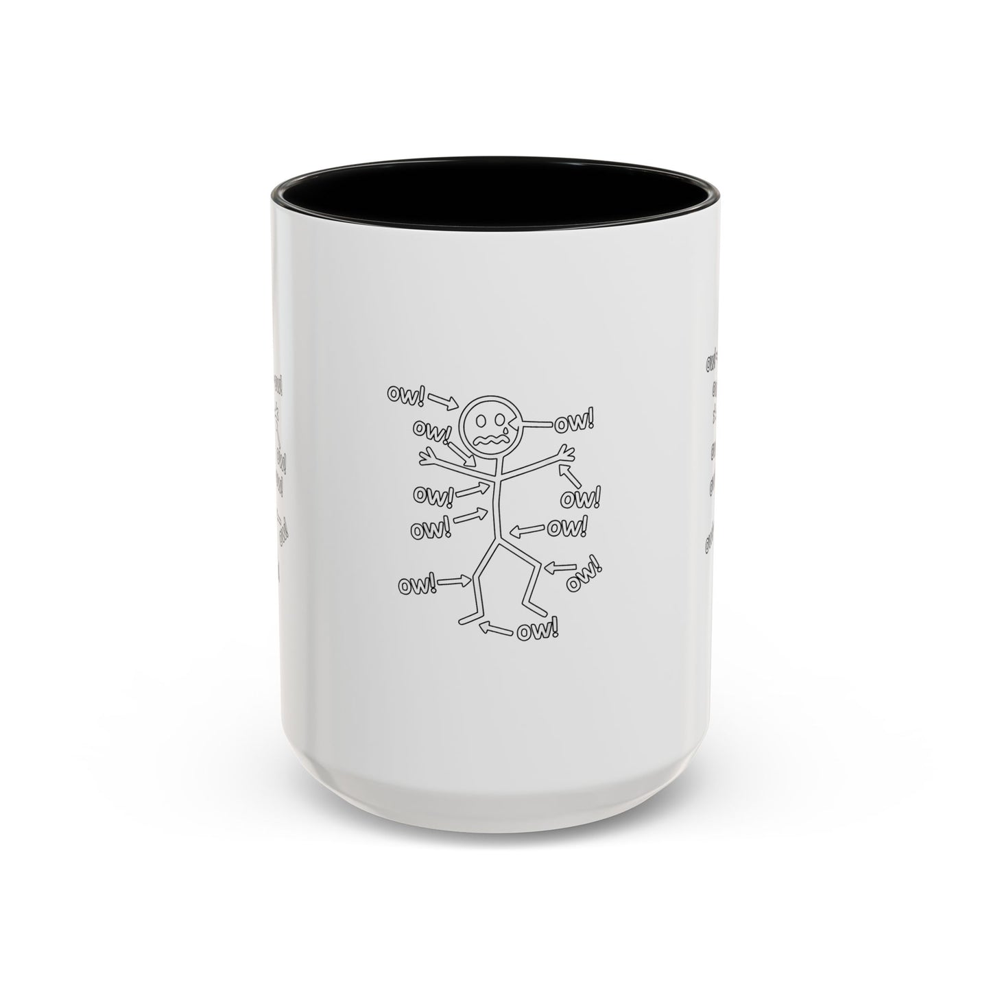Funny 'Ow!' Stick Figure Coffee Mug