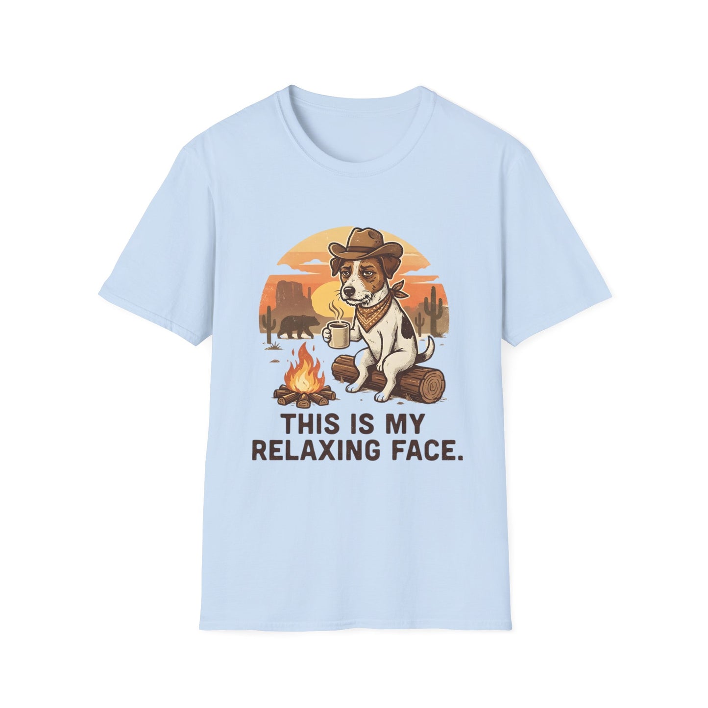 Relaxing Face Camping Dog T-Shirt