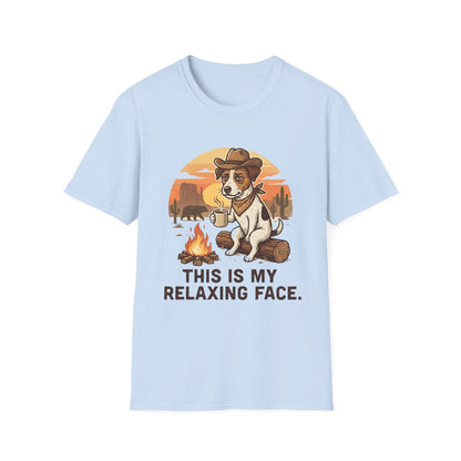 Relaxing Face Camping Dog T-Shirt