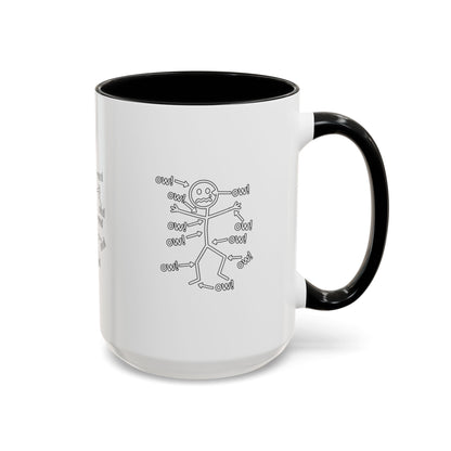 Funny 'Ow!' Stick Figure Coffee Mug