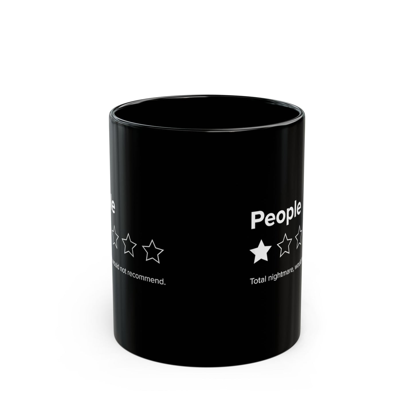 People 1-Star Funny Black Coffee Mug