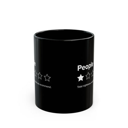 People 1-Star Funny Black Coffee Mug