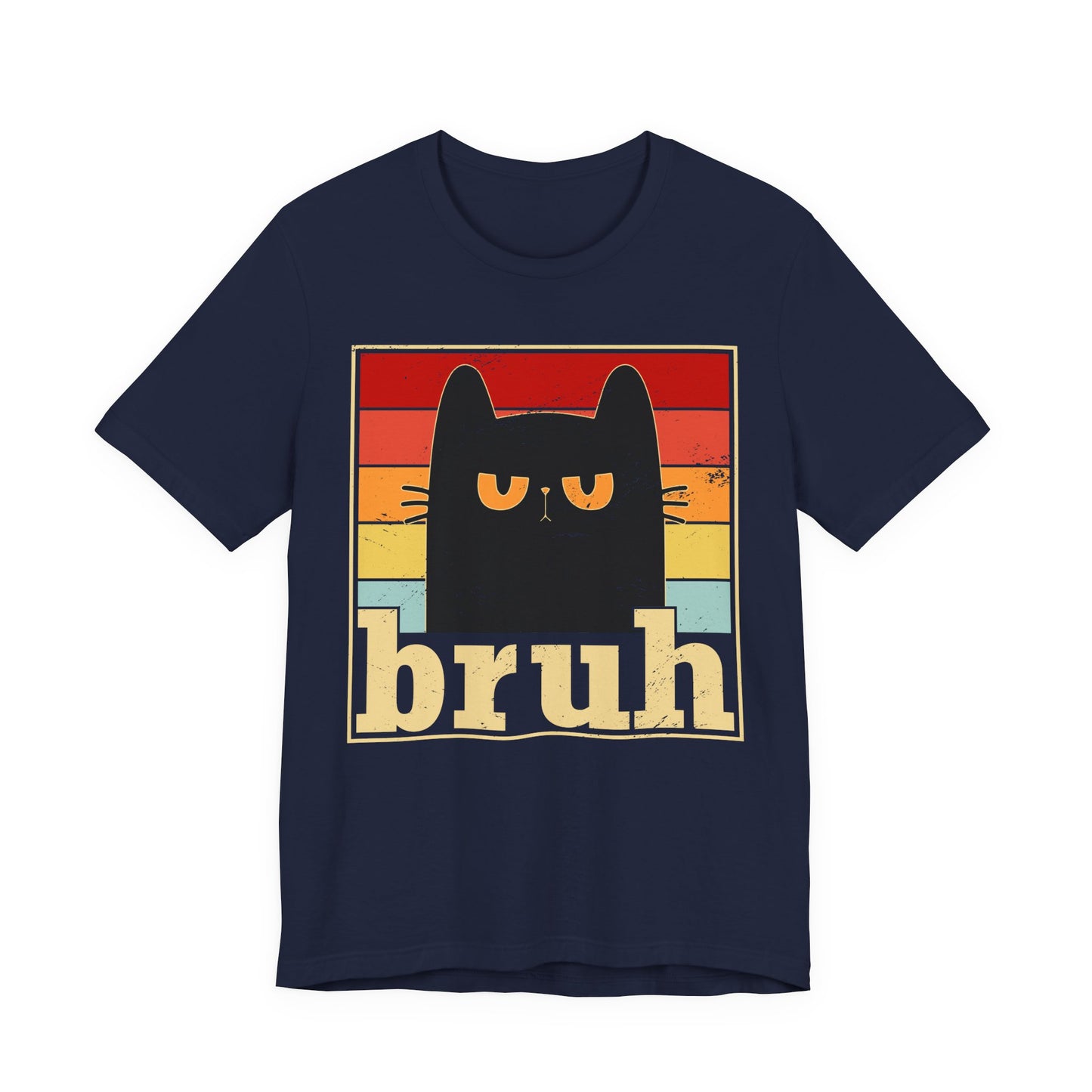 Bruh Cat Meow Graphic T-Shirt for Men Women