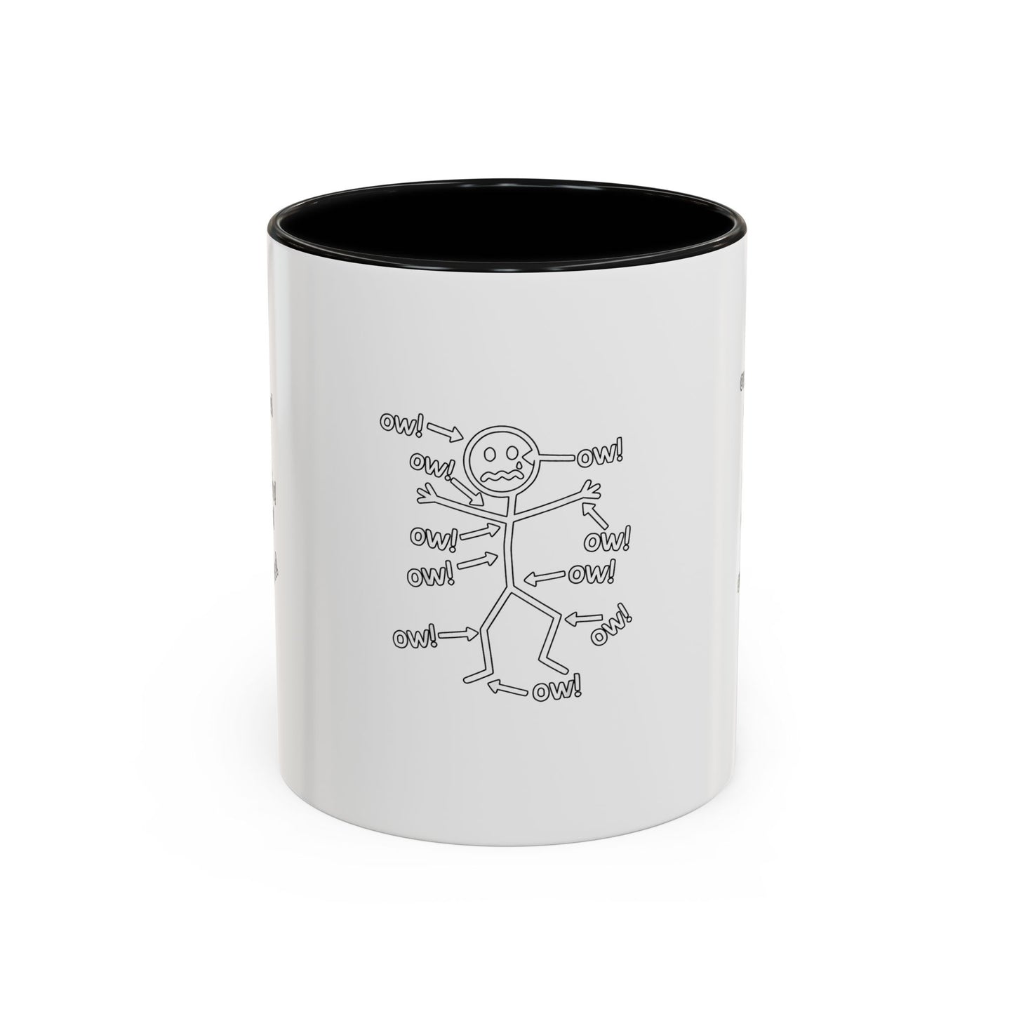Funny 'Ow!' Stick Figure Coffee Mug