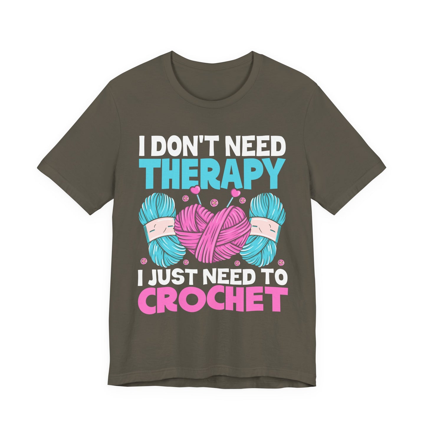 Crochet Therapy Yarn T-Shirt Knitting Lover