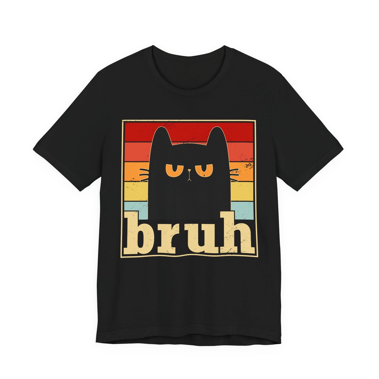 Bruh Cat Meow Graphic T-Shirt for Men Women