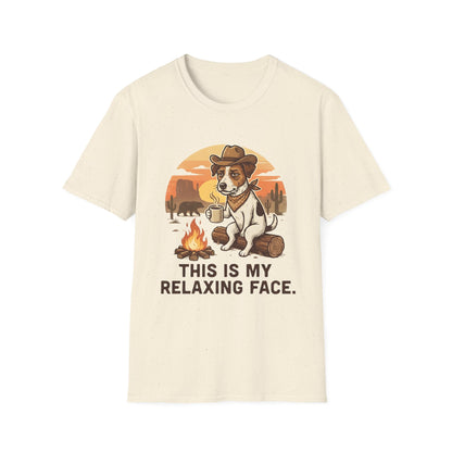 Relaxing Face Camping Dog T-Shirt