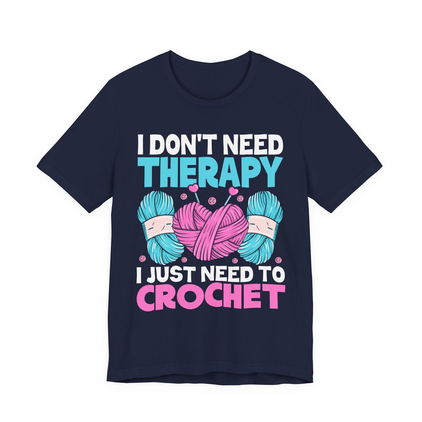 Crochet Therapy Yarn T-Shirt Knitting Lover