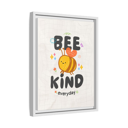 Bee Kind Framed Canvas Print Inspirational Kids Wall Art