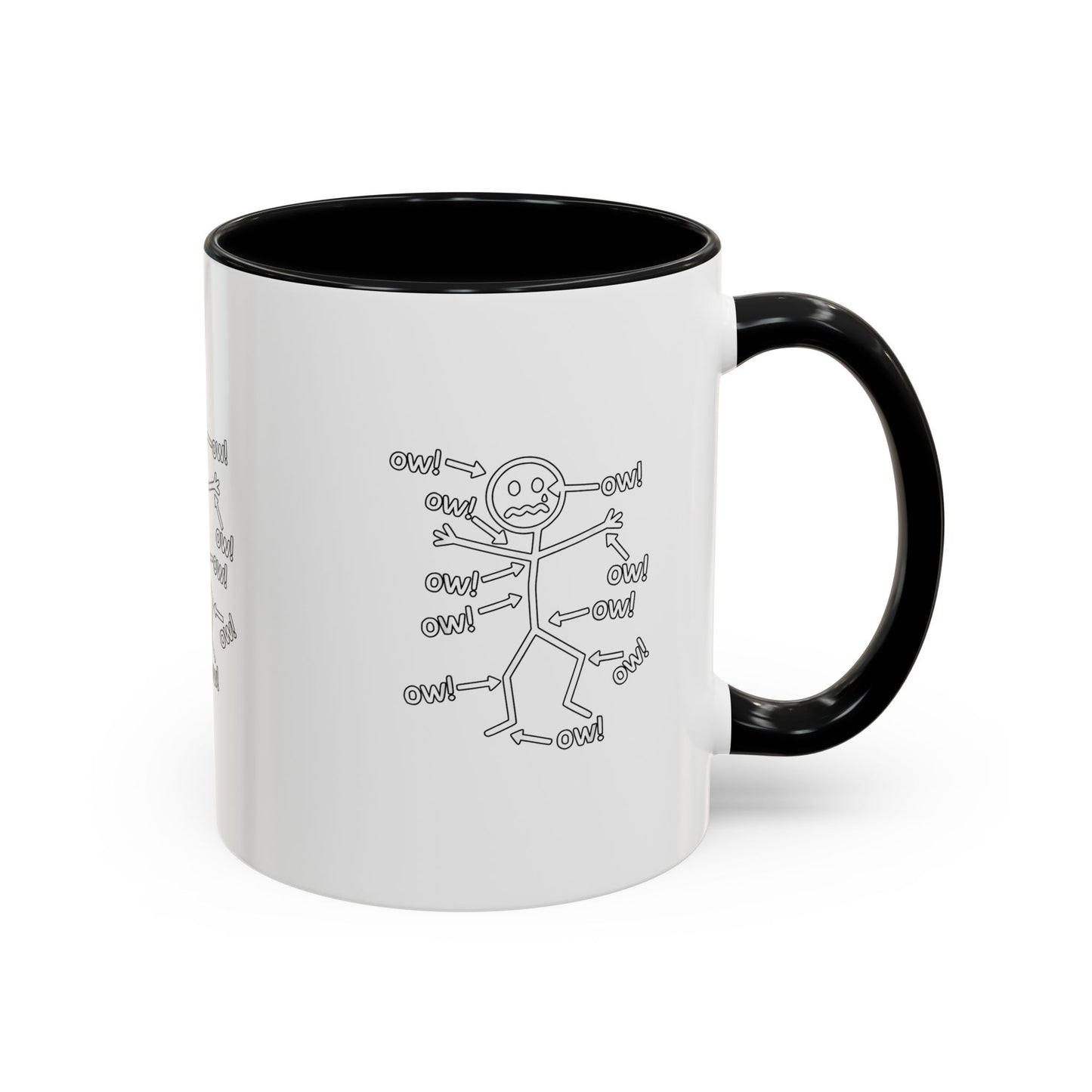 Funny 'Ow!' Stick Figure Coffee Mug