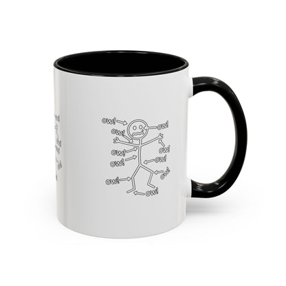 Funny 'Ow!' Stick Figure Coffee Mug