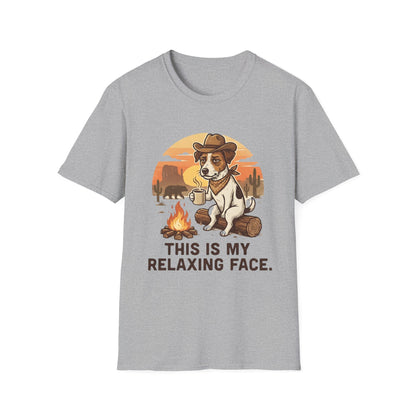 Relaxing Face Camping Dog T-Shirt