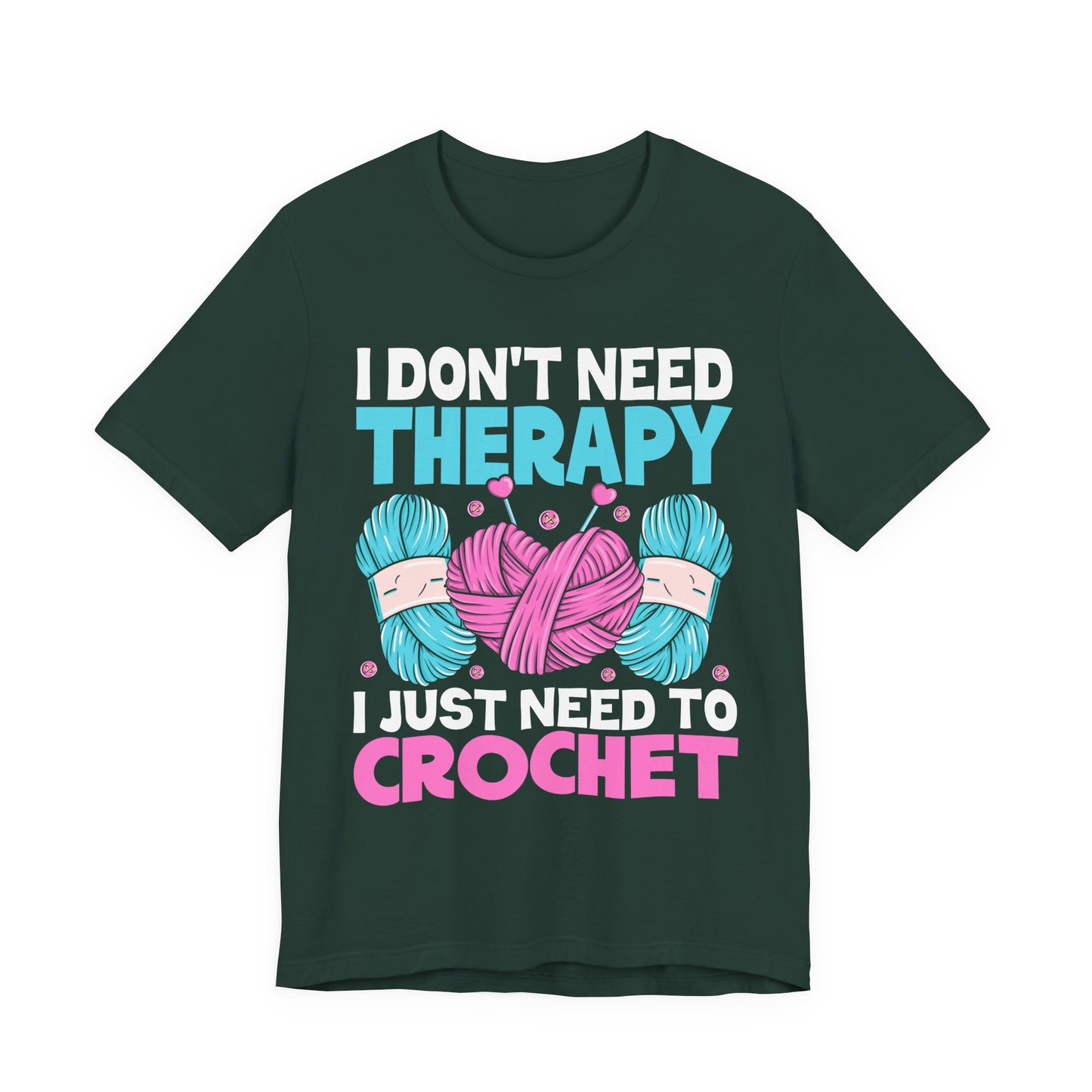 Crochet Therapy Yarn T-Shirt Knitting Lover