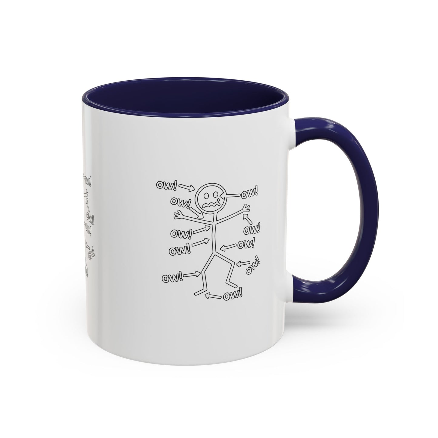 Funny 'Ow!' Stick Figure Coffee Mug