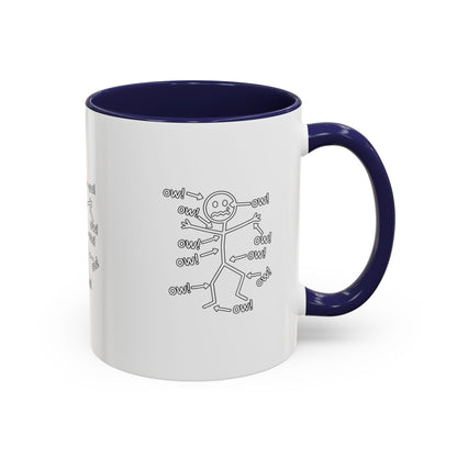 Funny 'Ow!' Stick Figure Coffee Mug