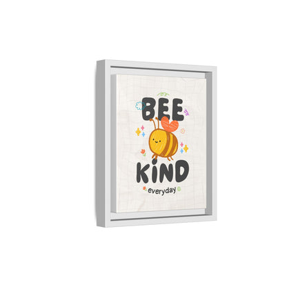 Bee Kind Framed Canvas Print Inspirational Kids Wall Art