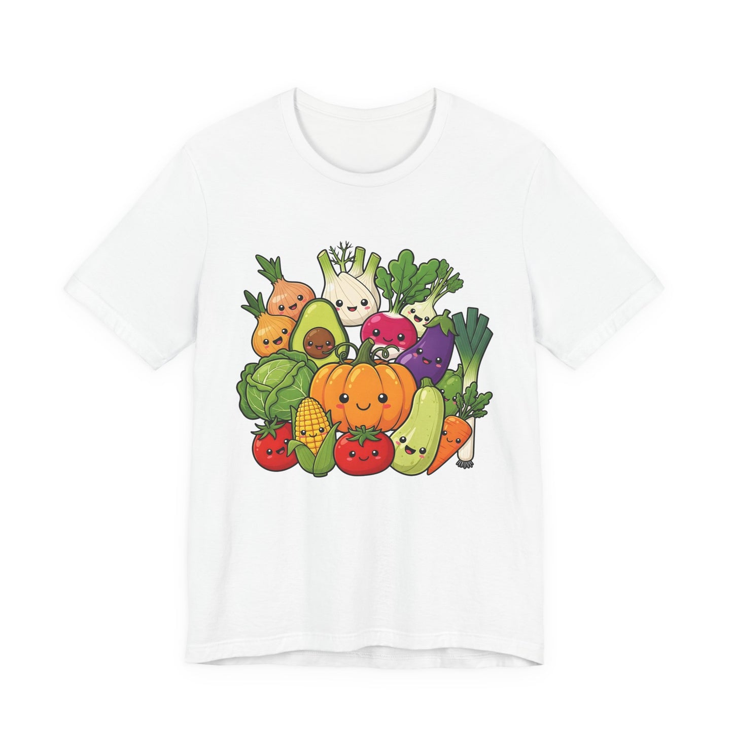 Cute Veggie T-Shirt  Funny Vegan Vegetarian Tee