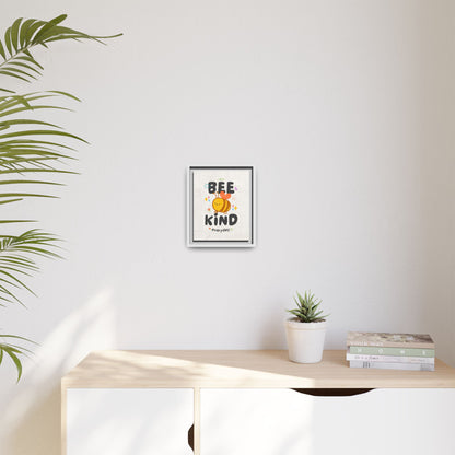 Bee Kind Framed Canvas Print Inspirational Kids Wall Art