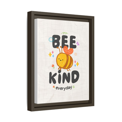 Bee Kind Framed Canvas Print Inspirational Kids Wall Art