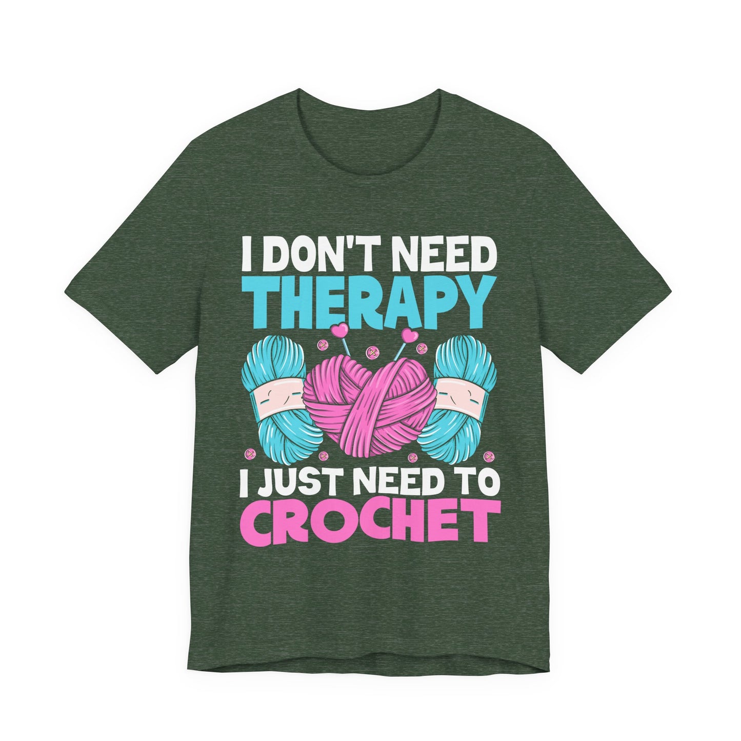 Crochet Therapy Yarn T-Shirt Knitting Lover