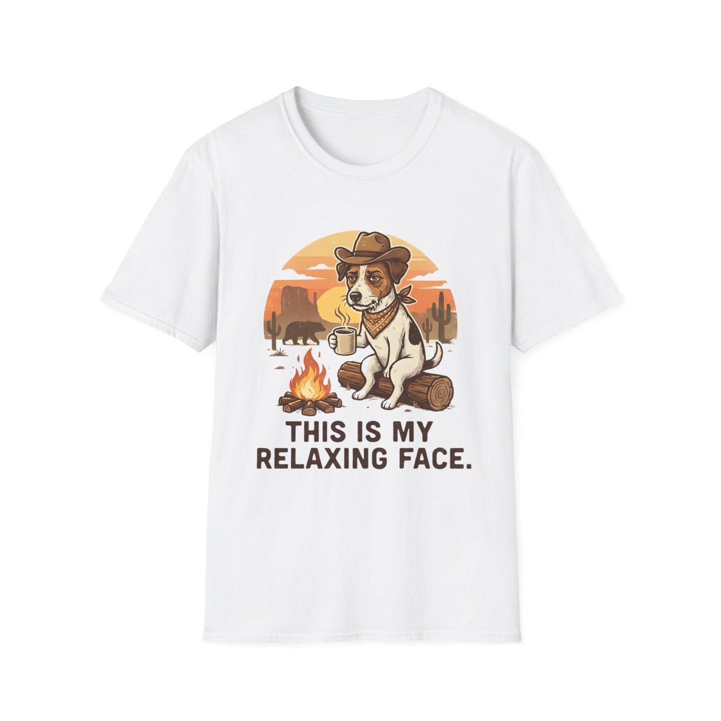Relaxing Face Camping Dog T-Shirt