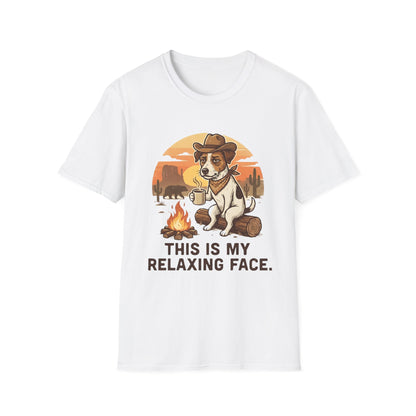 Relaxing Face Camping Dog T-Shirt