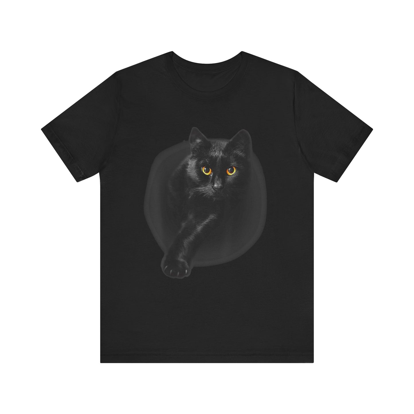 Black Cat Portrait Graphic T-Shirt