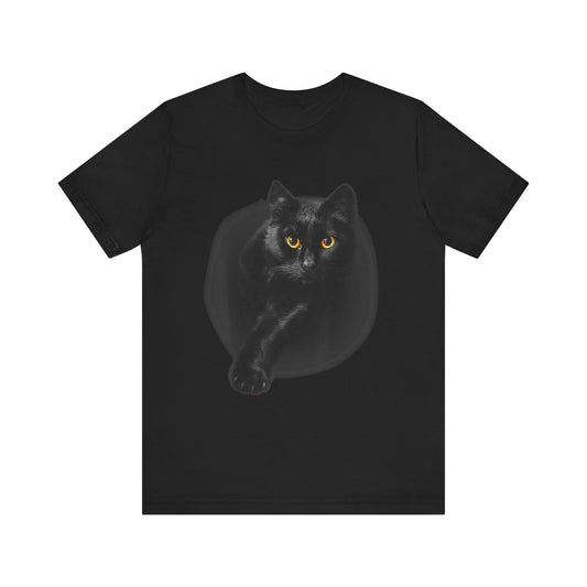 Black Cat Portrait Graphic T-Shirt